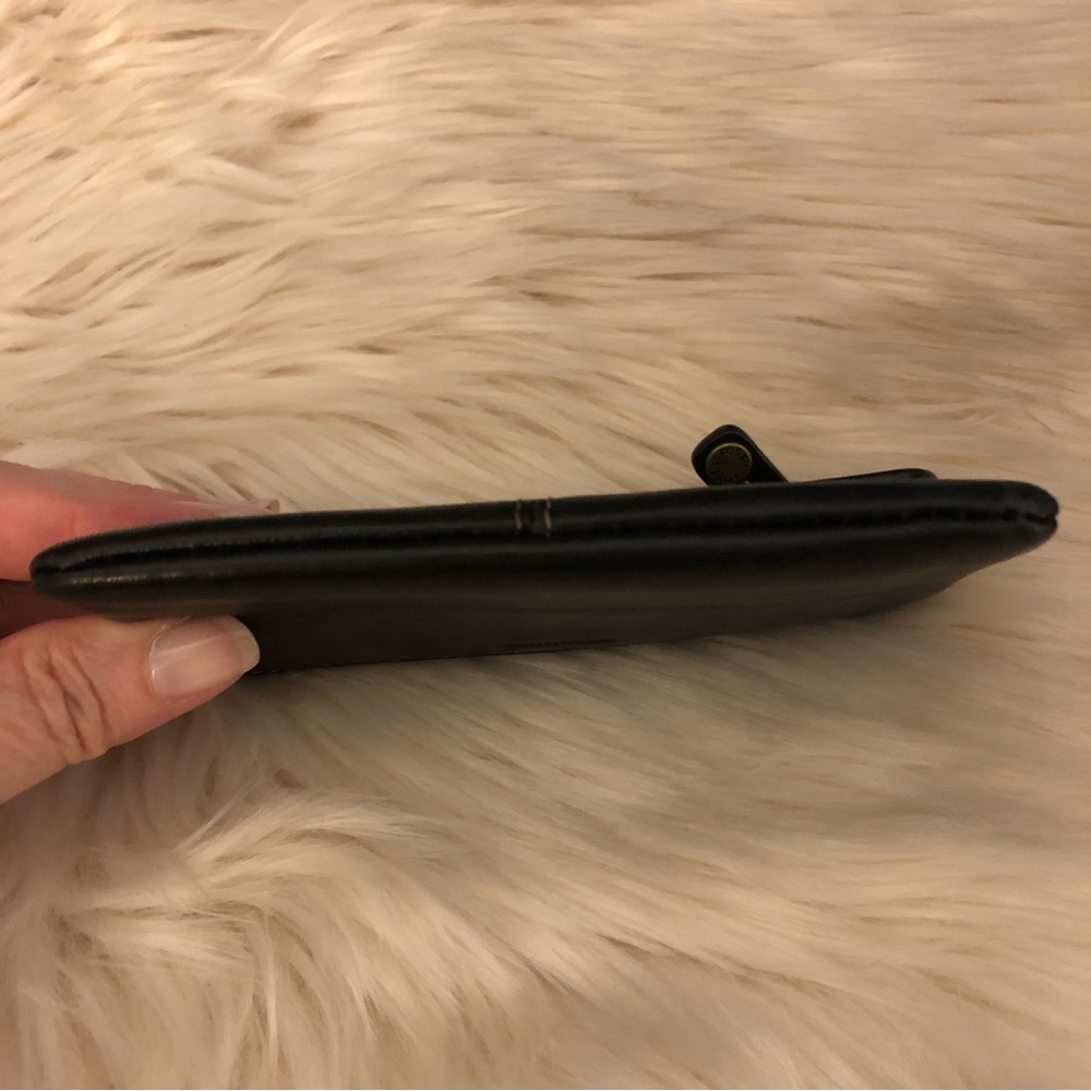 Fossil black leather coin card case wallet - Picture 9 of 10